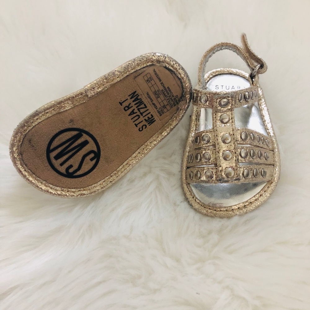 Stuart Wiezman gold sandals - Picture 2 of 3